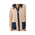 Tribal Sportswear Women's Chunky Cable Knit Coatigan, Ltsuede, alternate view 3