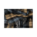 John Hanly Irish Wool Scarf, Navy Beige Plaid, alternate view 1