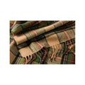 John Hanley Merino Luxury Wool Scarf, Beige Plaid, alternate view 1