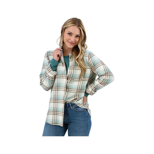 Old Ranch Women's Salina Organic Plaid Long Sleeve Shirt, Shadedspruce