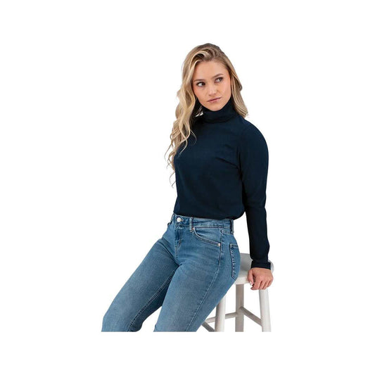 Old Ranch Women's Mariela Organic Turtleneck Sweater, Skycaptain
