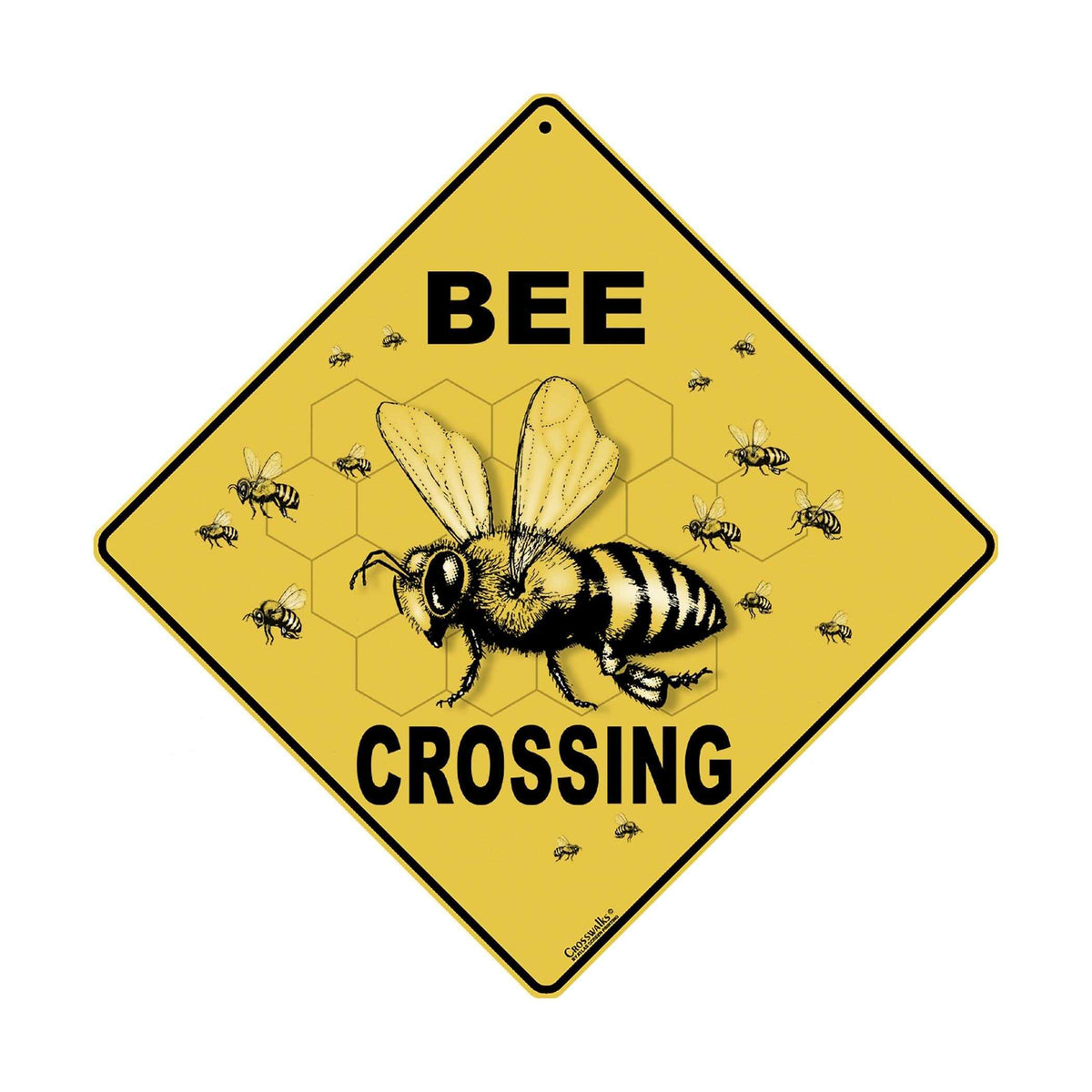 Bee Block Sign Atlas Screen Printing Bee Crossing Tin Sign – Mast General Store