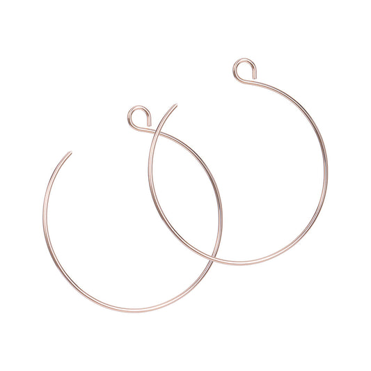 Backward Loop Extra Large Gold Filled Earrings
