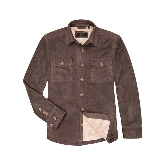 Dakota Grizzly Men's Rocco Sherpa Lined Fleece Long Sleeve Shirt, Earthcore