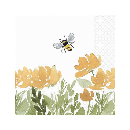 Boston International Bee Field Paper Cocktail Napkins