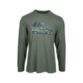 Life is Good Men's Christmas Tree Wagon Long Sleeve Crusher T-Shirt