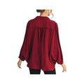 Jodifl Women's Dolman Sleeve Floral V-Neck Top, Burgandy, alternate view 1