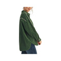 Jodifl Women's Long Sleeve Corduroy Shirt with Floral Contrast, Green, alternate view 1