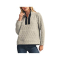 JODIFL Women's Quilted Half-Zip Pullover Sweatshirt, Hgrey