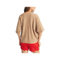 JODIFL Women's V-Neck Short Drop Shoulder Sweater Top, Taupe, alternate view 2