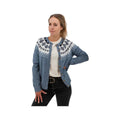 Old Ranch Women's Reine Fair Isle Cardigan Sweater, Stonewash