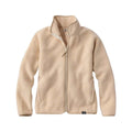 L.L.Bean Women's Wool Fleece Full Zip Jacket, Natural