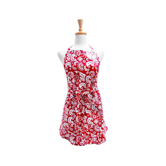 Two Lumps of Sugar Mod Red Ruffle Apron