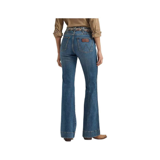 Wrangler Women's Retro Bailey High Rise Trouser Jeans, Shelby, alternate view 1