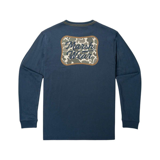 Marsh Wear Men's Roadside Long Sleeve T-Shirt, Dark Denim