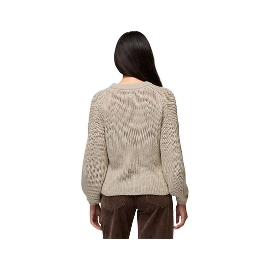 prAna Women's Sunday River Crewneck Sweater, Beach Pebble, alternate view 1