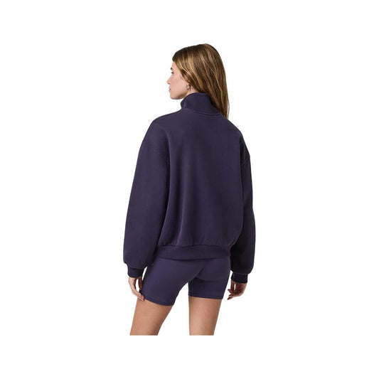 Vuori Women's Restore Oversized Half Zip Pullover, Velvet Violet, alternate view 1