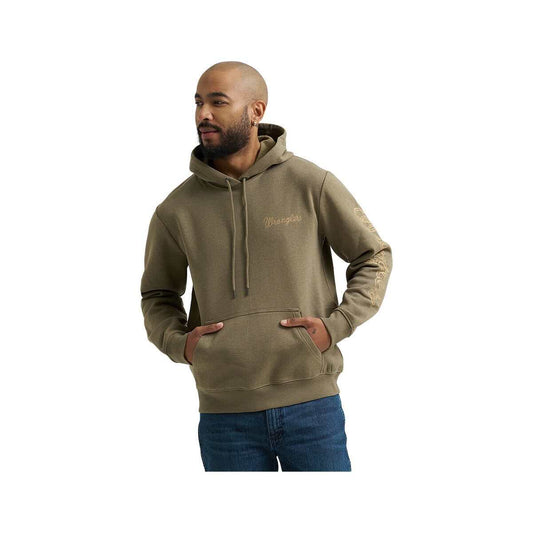 Wrangler Men's Graphic Arm Logo Hoodie