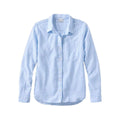 L.L.Bean Women's Seacoast Seersucker Big Long Sleeve Button Up Shirt
