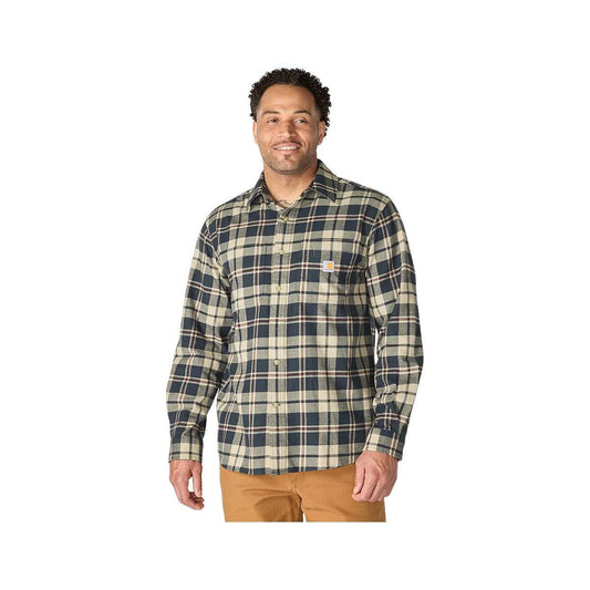 Carhartt Men's Rugged Flex Relaxed Fit Midweight Flannel Long Sleeve Plaid Shirt
