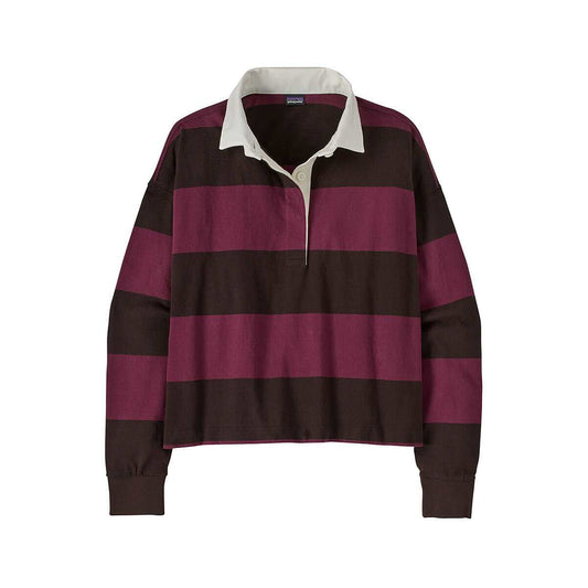Patagonia Women's Long Sleeved Rugby Shirt, Stripe Berry Fig