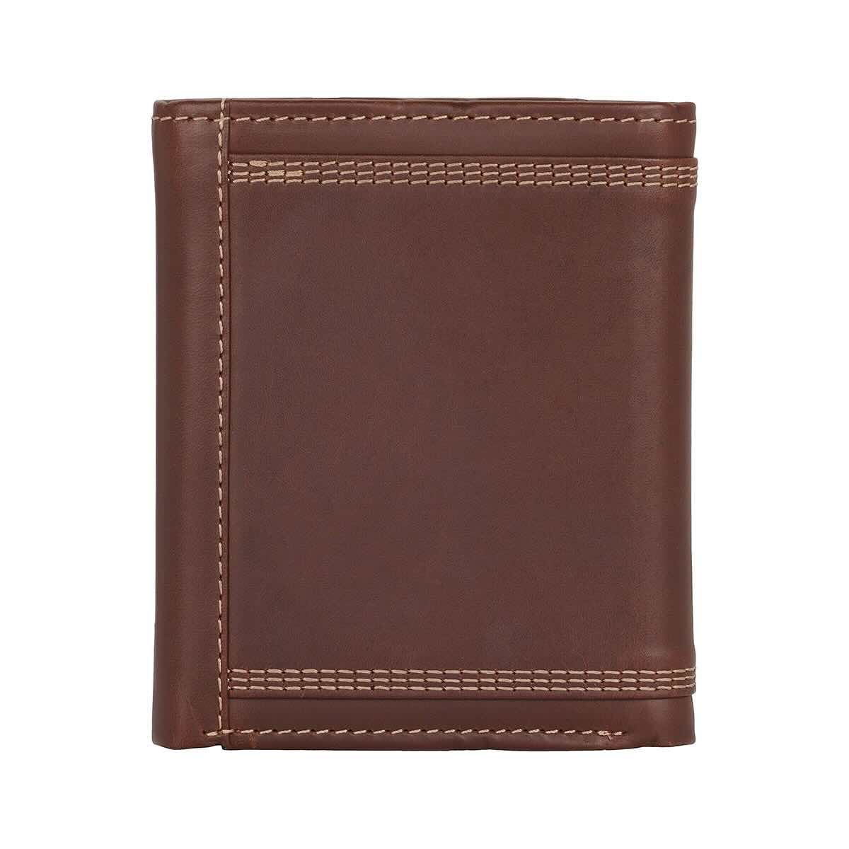 Carhartt Men's Leather Triple-Stitched Trifold Wallet – Mast