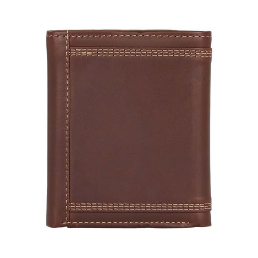 Carhartt Men's Leather Triple-Stitched Trifold Wallet