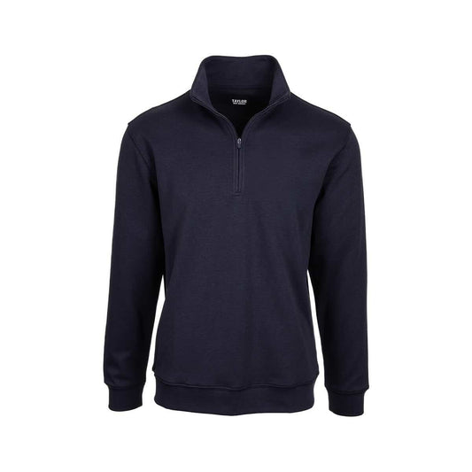 Taylor Dry Goods Men's Quarter Zip Sweater, Black