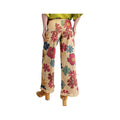 Easel Women's Floral Printed Enzyme Washed Stretch Twill Pants, Dijon, alternate view 1