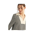 JODIFL Women's Stripe Long Sleeve Casual Top