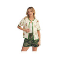 JODIFL Women's Floral Short Sleeve Embroidered Cardigan Sweater
