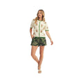 JODIFL Women's Floral Short Sleeve Embroidered Cardigan Sweater