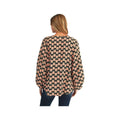 JODIFL Women's Solid Wide V-Neckline 3/4 Sleeve Top