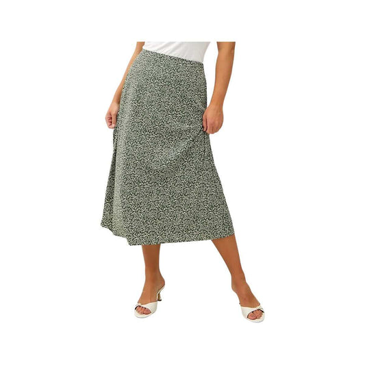 Be Cool Women's Elastic Waistband Printed Midi Skirt