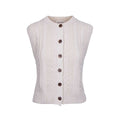 Be Cool Women's Classic Cable Knit Button Front Sweater Vest