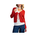 Easel Women's Knitted Long Sleeve Sweater Cardigan, Tomatoe Red