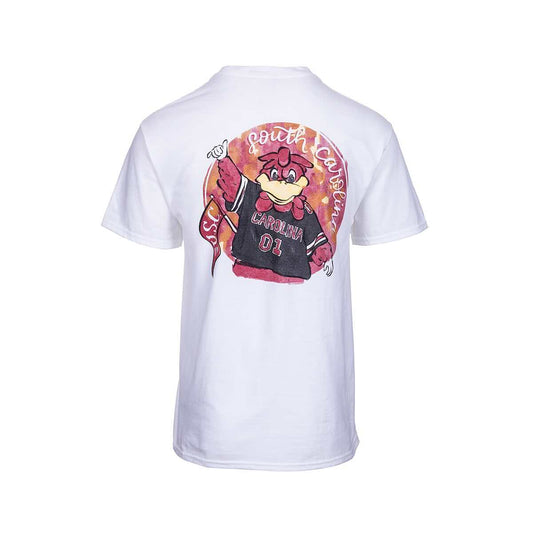Eat More Tees University of South Carolina Watercolor Cocky Short Sleeve T-Shirt