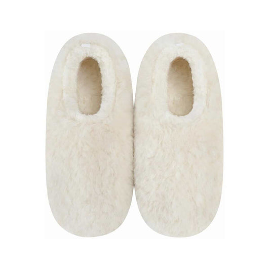 Snoozies Women's Fireside Faux Fur Slippers, Cream, alternate view 1