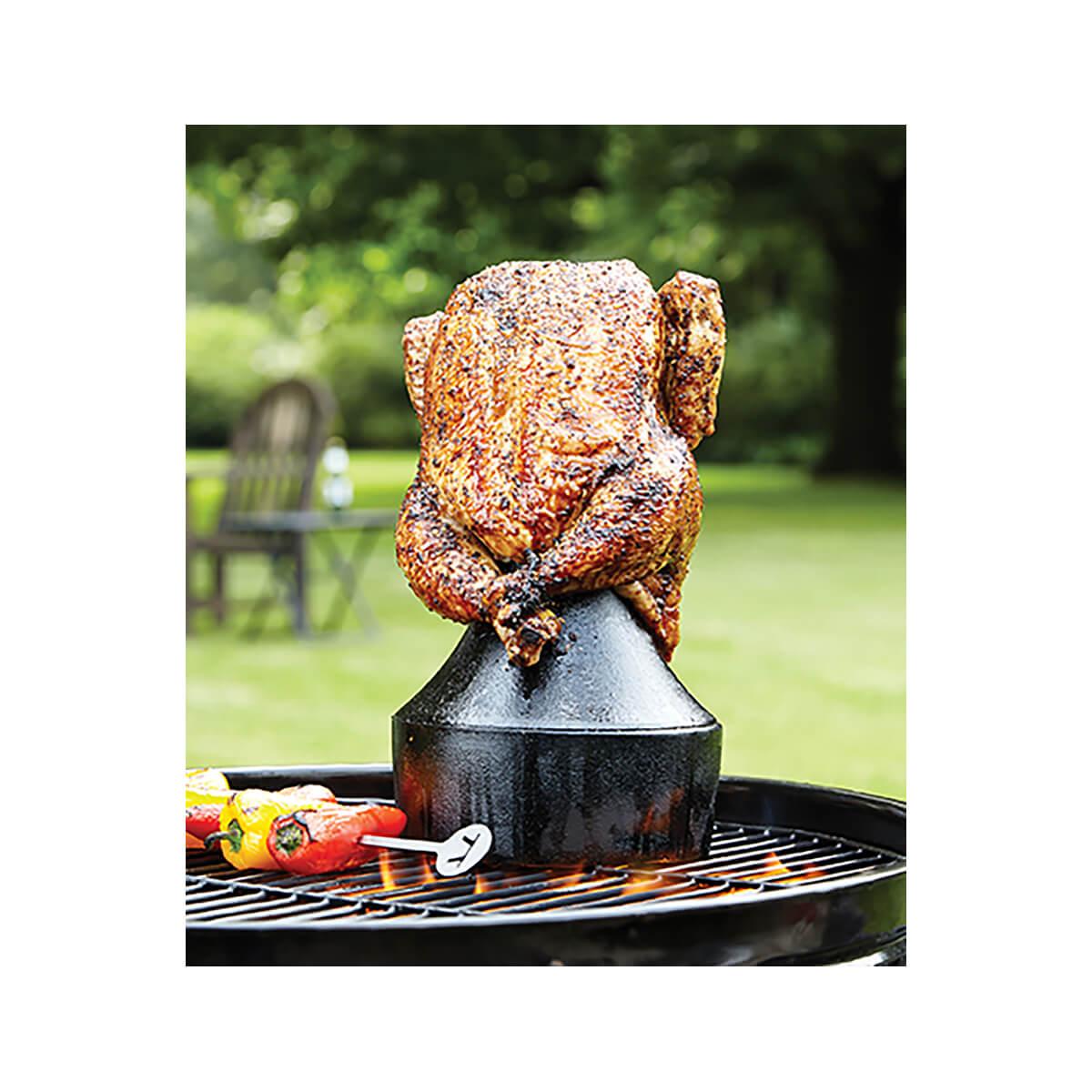 Cast Iron Beer Can Chicken & Garlic Roaster