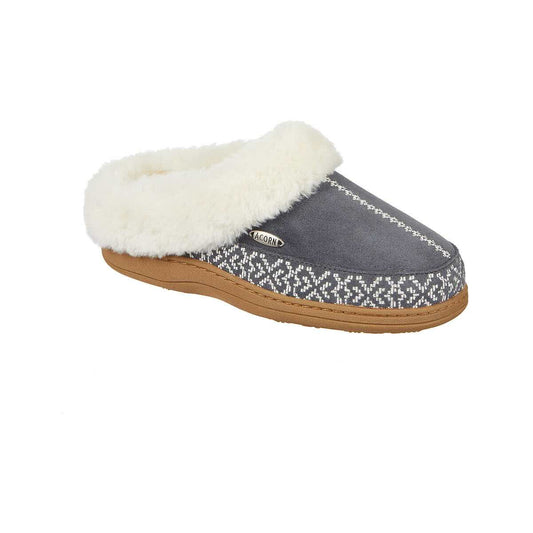 Acorn Women's Greta Embroidered Clog Slippers, Mineral
