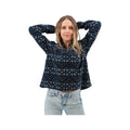 Old Ranch Women's Lucy Drift Printed Microfleece Pullover, Navy