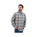 Old Ranch Men's Chase Organic Cotton Long Sleeve Flannel Shirt, Grey