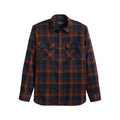 Pendleton Men's Plaid Burnside Cotton Long Sleeve Flannel Shirt, Navy Brown