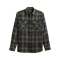 Pendleton Men's Plaid Burnside Cotton Long Sleeve Flannel Shirt, Green Multi