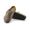 Birkenstock Boston Soft Footbed Suede Clogs Taupe Suede