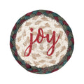 Individual Woven Christmas Coaster Joy