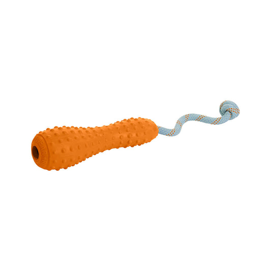 Gourdo Rubber Throw Dog Toy - Large Campfire Orange