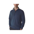 North River Men's Quarter Zip Sherpa Lined Waffle Knit Pullover, Ombre Heather