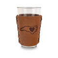 Winston-Salem Leather Pint Glass Sleeve Nc Heart