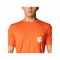 Men's Clemson University Tech Trail Short Sleeve Pocket T-Shirt  Spark Orange